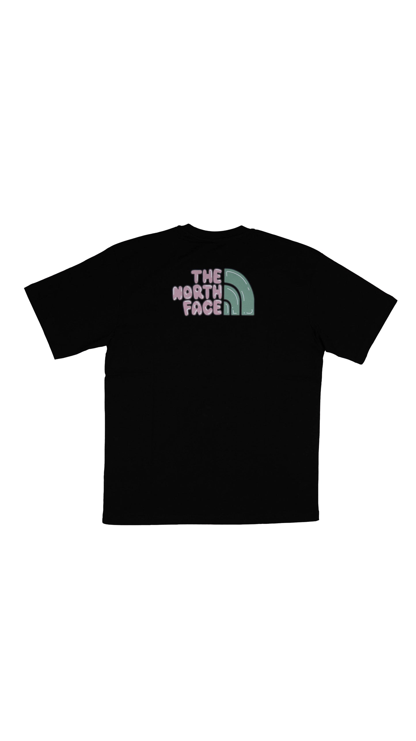 The North Face Crna Majica sa 'Bubble Tee' Logom na Leðima