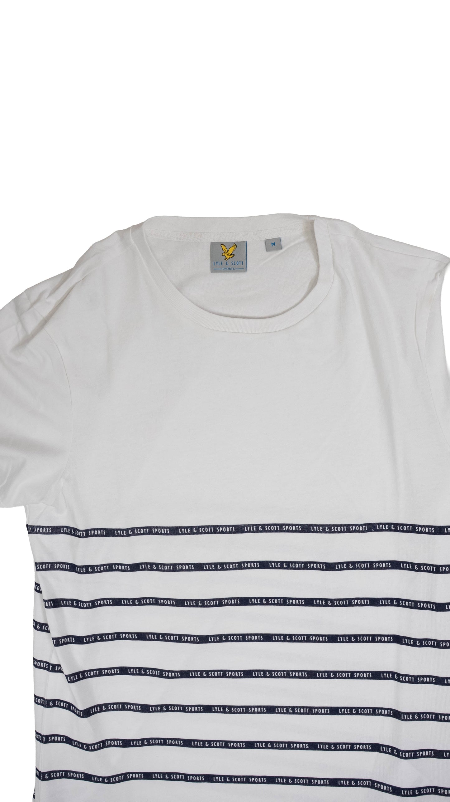 Lyle & Scott Bela Majica sa Text Horizontalnim Printom
