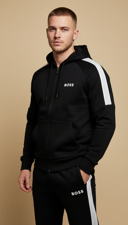 BOSS Crni Komplet sa Belim Detaljima SS2026